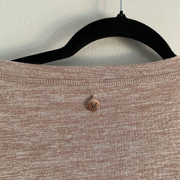 LIVI Lane Bryant Women 22/24 Tan Heather Short Sleeve Side Tie Tunic T-Shirt - Picture 10 of 10